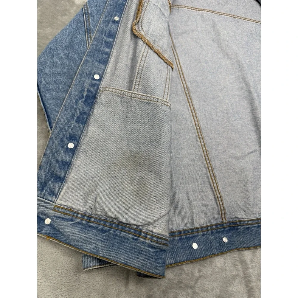 Vintage Wrangler Denim Jacket Mens Large Jean Button Trucker Western 90s Y2K